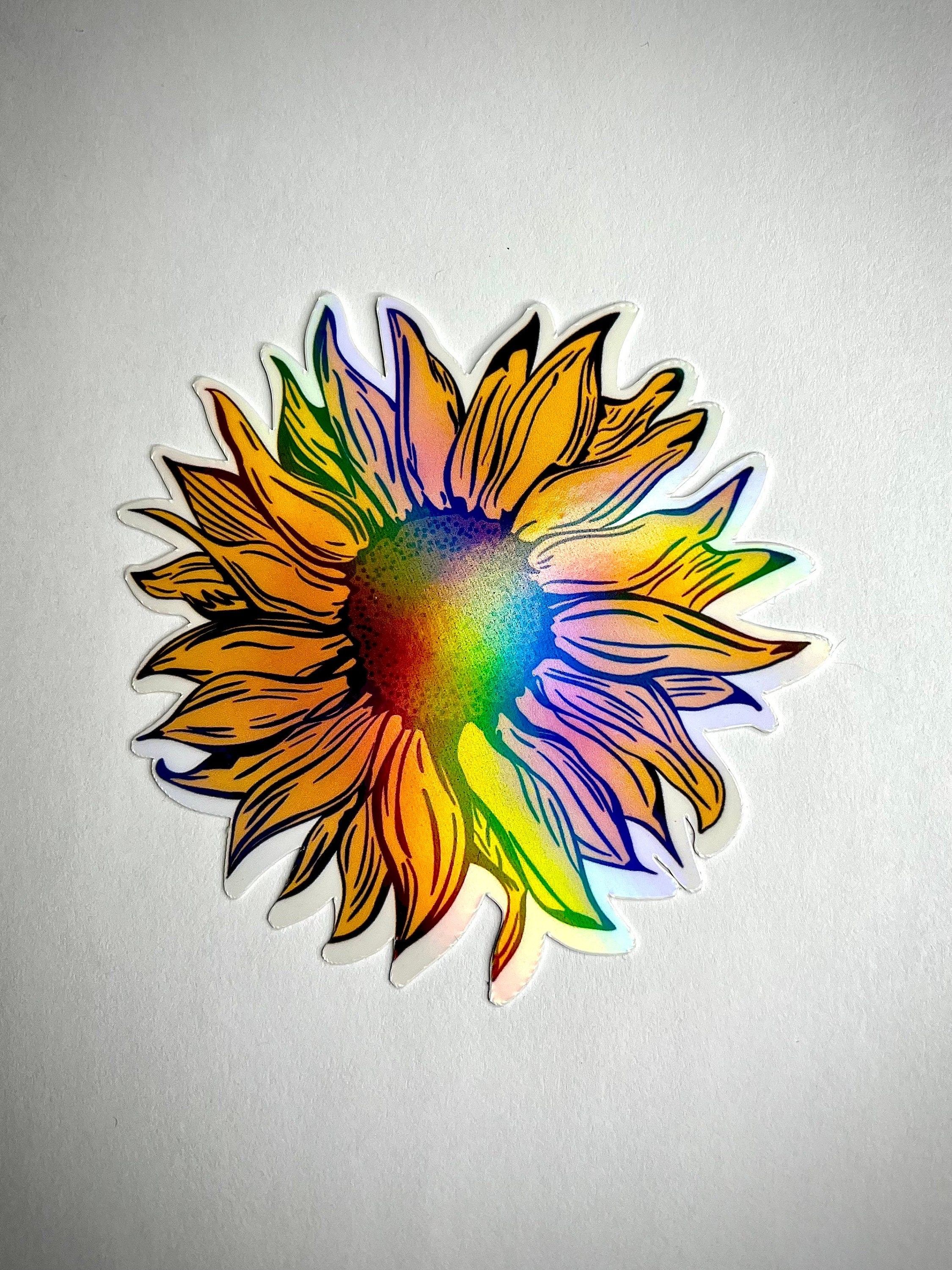 Sunflower vinyl sticker - waterproof vinyl decal for laptops, mirrors, tumblers, and more