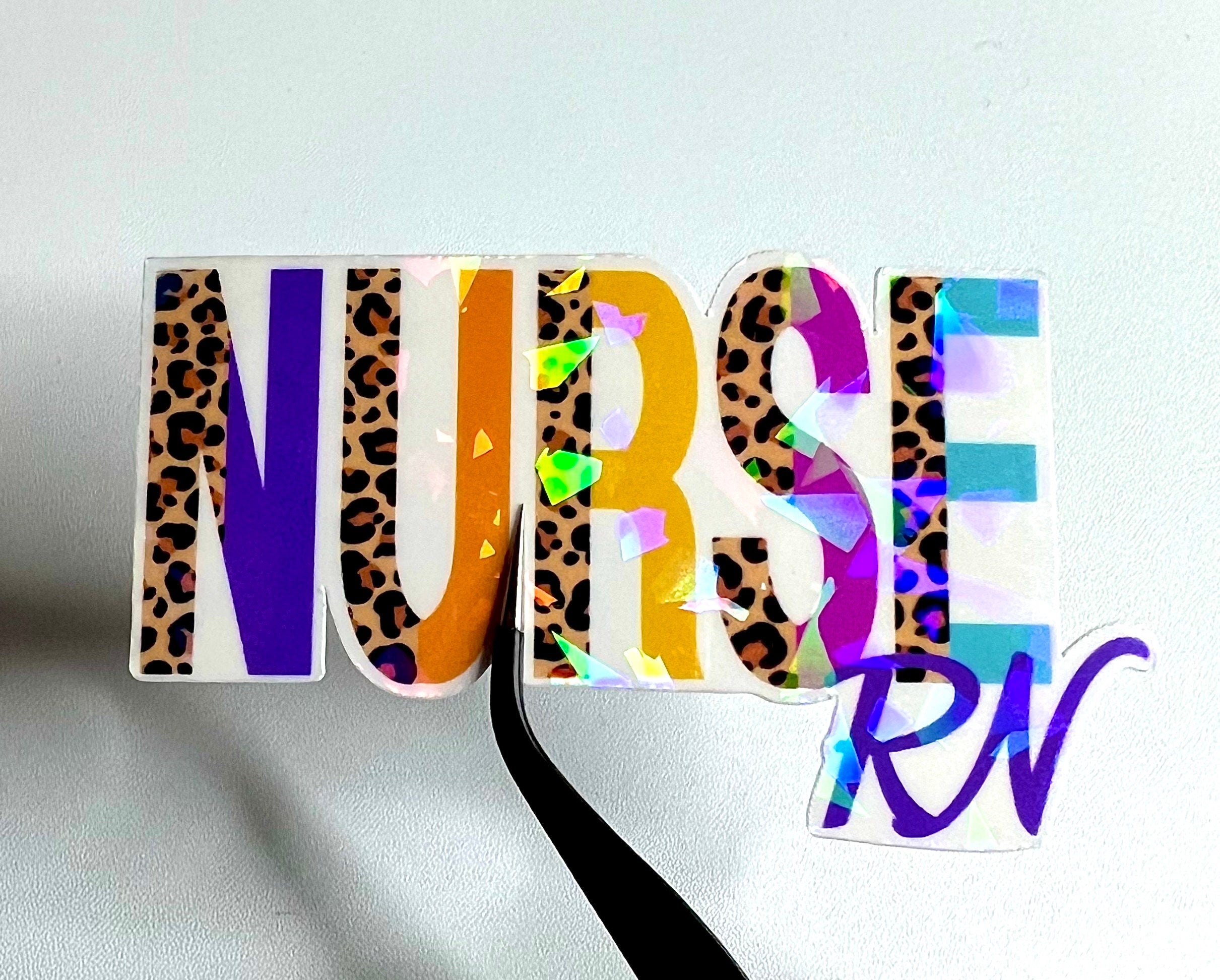 Cheetah Print RN Sticker: Waterproof Laptop Decal