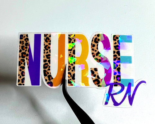 Cheetah Print RN Sticker: Waterproof Laptop Decal