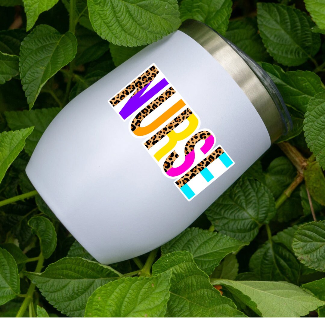 Cheetah Print Nurse Sticker: Waterproof Vinyl Decal