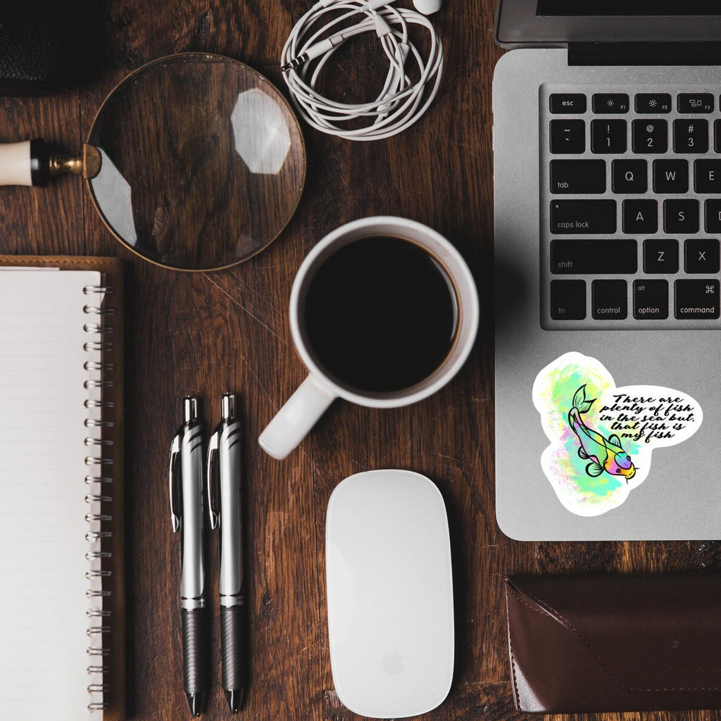 Rainbow Fish Vinyl Sticker | Waterproof Laptop Decal
