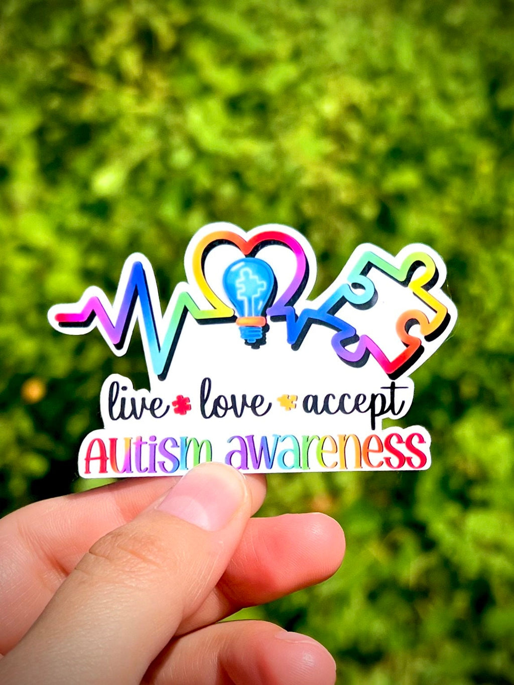 Autism Awareness Sticker: Waterproof Vinyl Puzzle Piece Decal