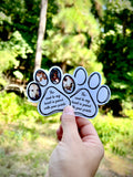 Custom pet photo sticker - personalized waterproof vinyl decal for laptops, mirrors, tumblers, and more