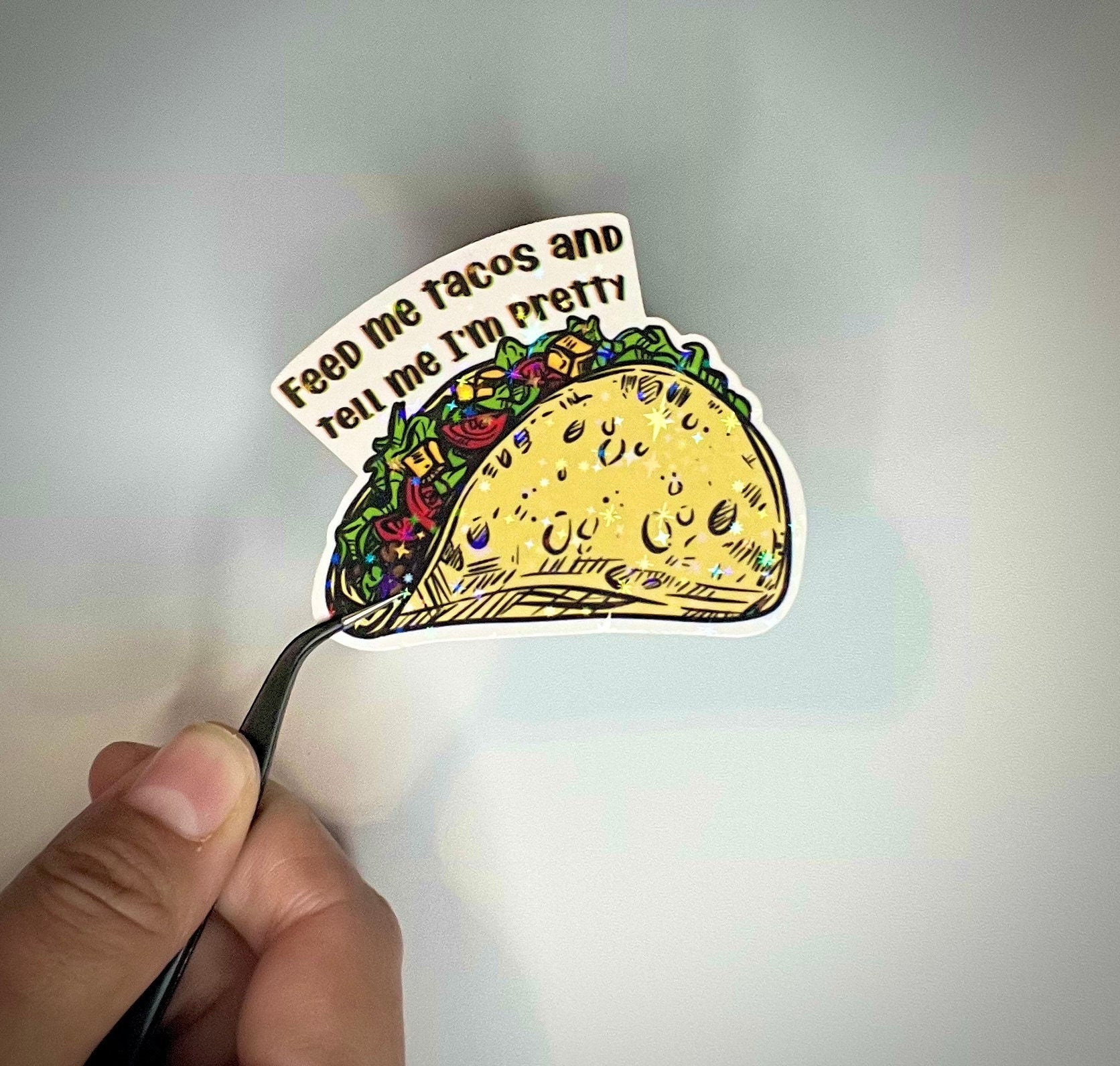 Taco sticker - waterproof vinyl decal for laptops, water bottles, notebooks, and more