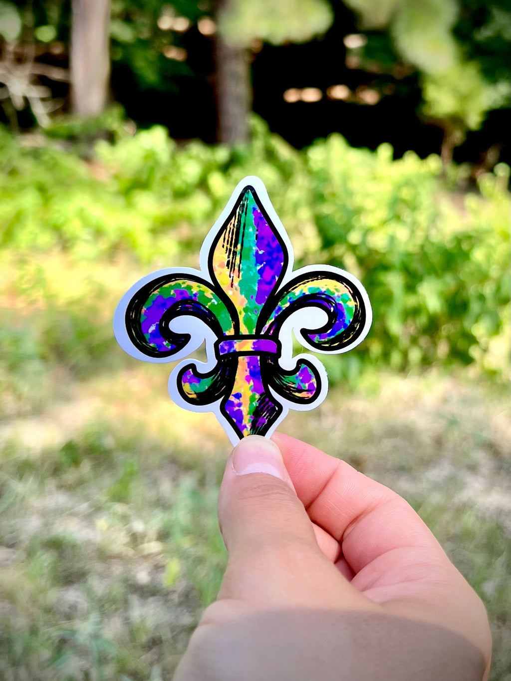 Fleur De Lis Sticker: Waterproof Vinyl Mardi Gras Decal