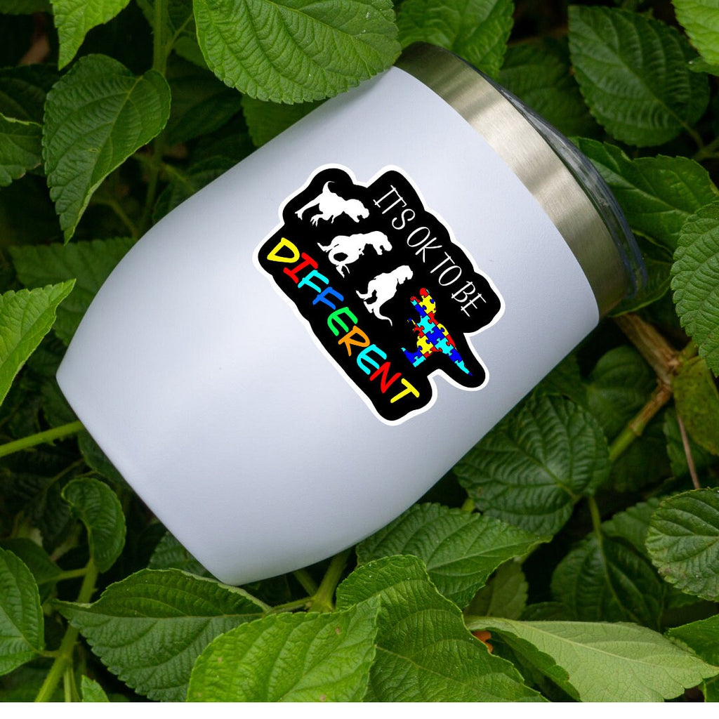 Autism Awareness Dinosaur Sticker: Waterproof Vinyl Decal