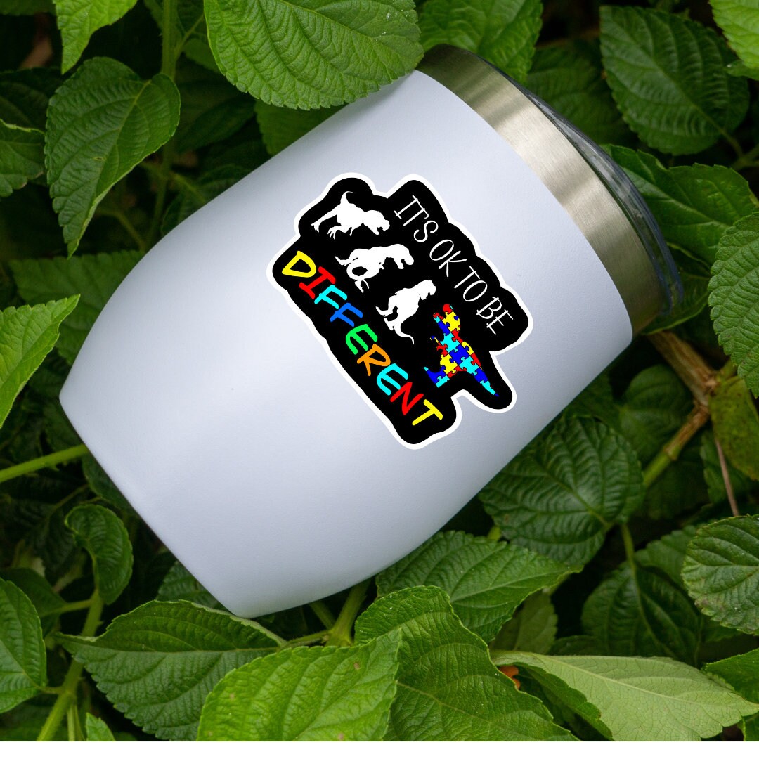 Autism Awareness Dinosaur Sticker: Waterproof Vinyl Decal