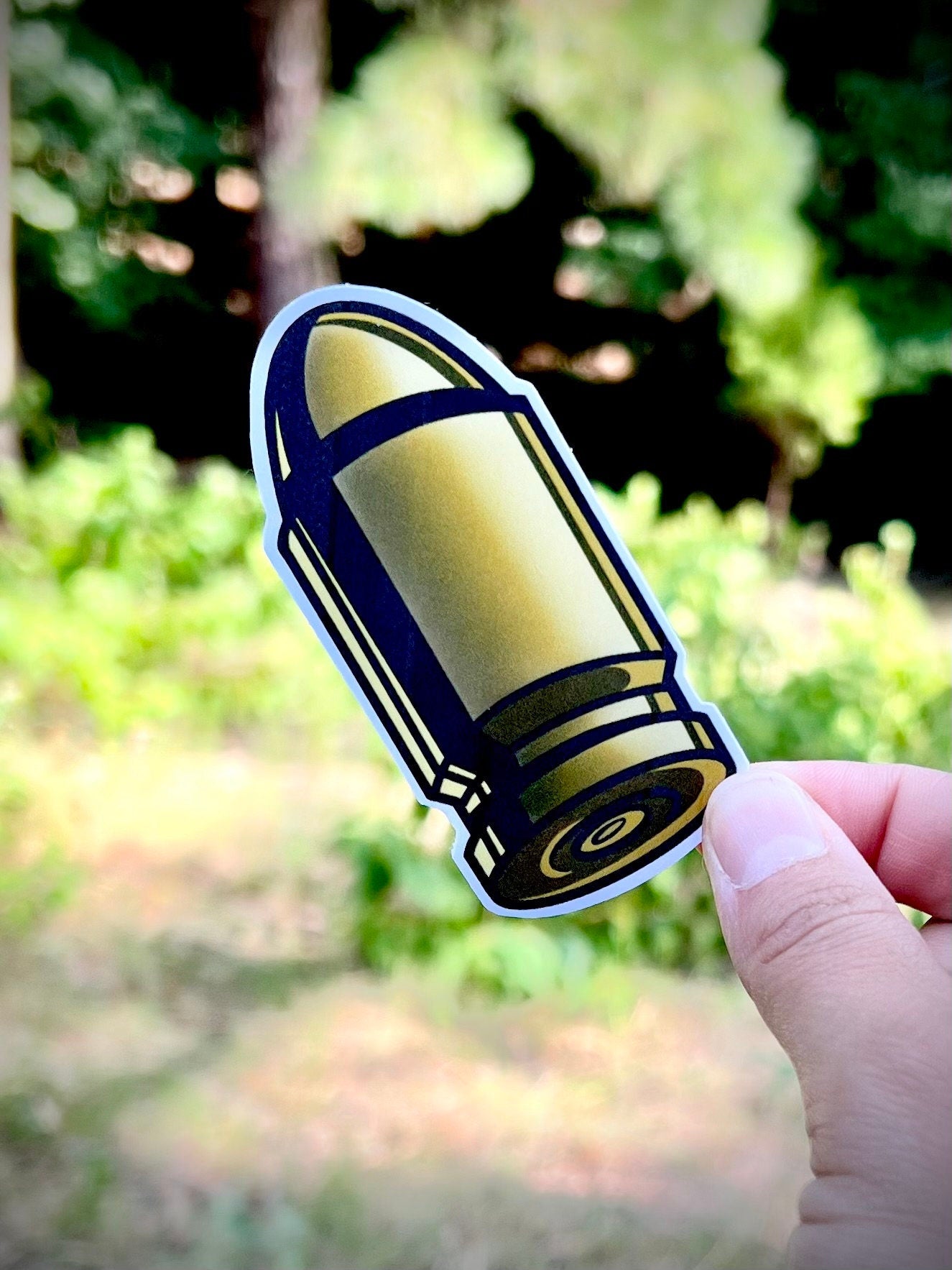 Personalized Vinyl Bullet Sticker - Waterproof vinyl decal for laptops, mirrors, tumblers, and more