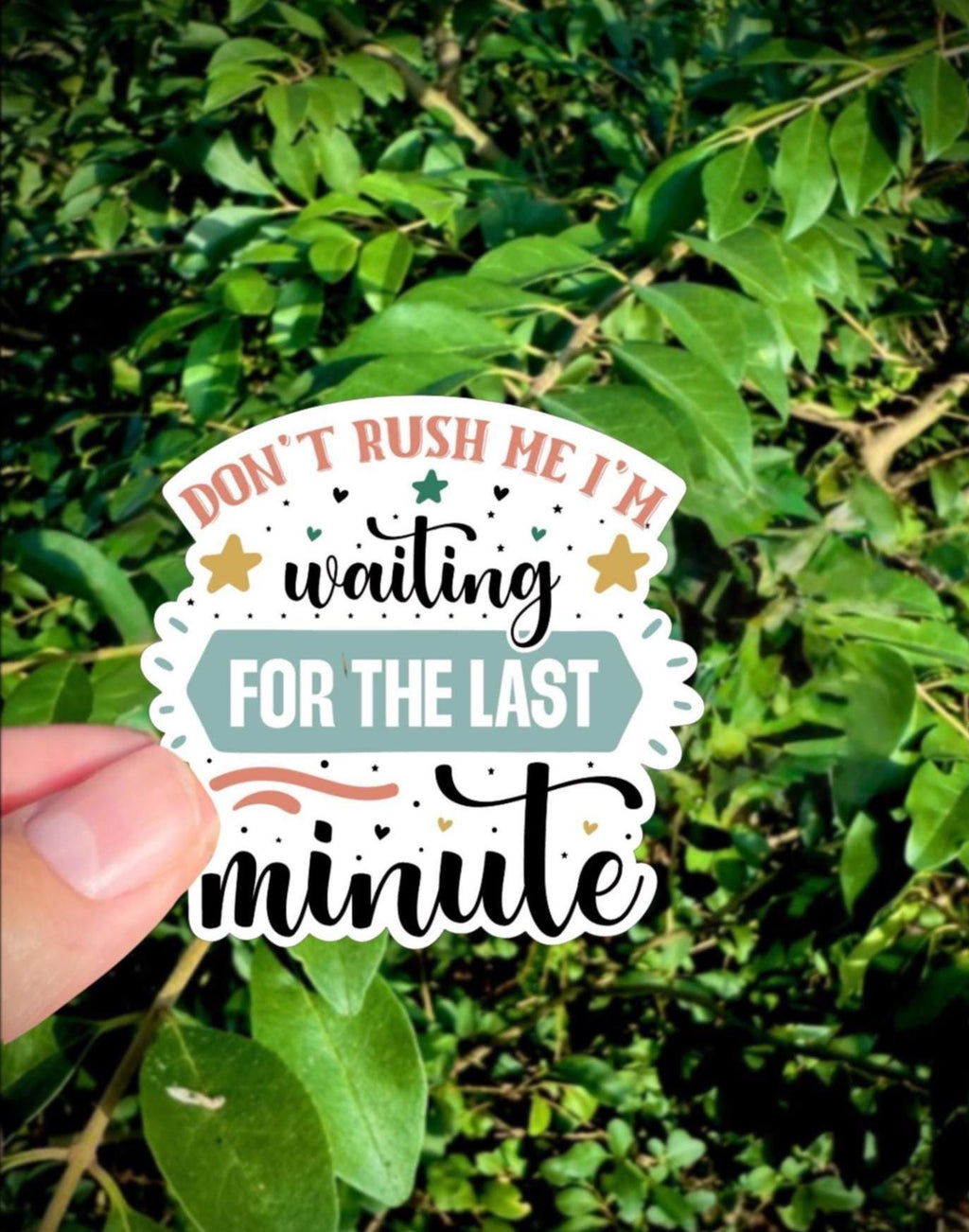 Procrastination Sticker - "Don't Rush Me" Waterproof Vinyl Decal