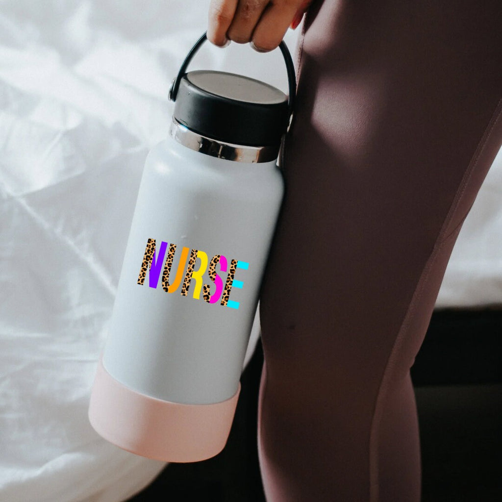 Cheetah Print Nurse Sticker: Waterproof Vinyl Decal