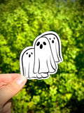 Three ghost sticker - waterproof vinyl decal for laptops, tumblers, notebooks, and water bottles