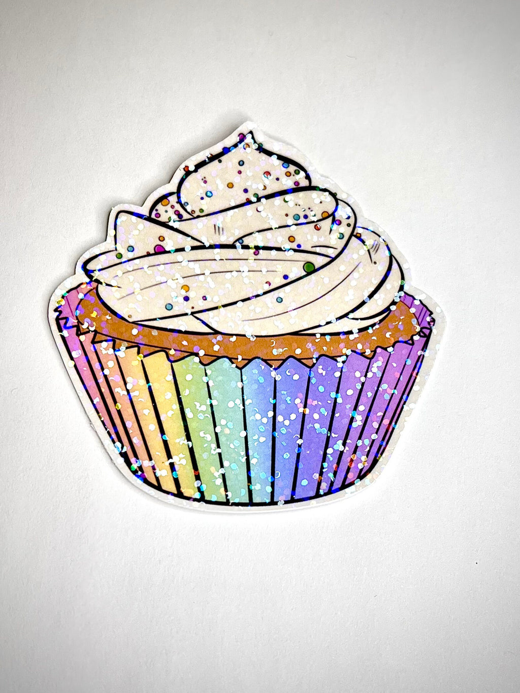 Cupcake Vinyl Sticker - Waterproof vinyl decal for laptops, mirrors, tumblers and more