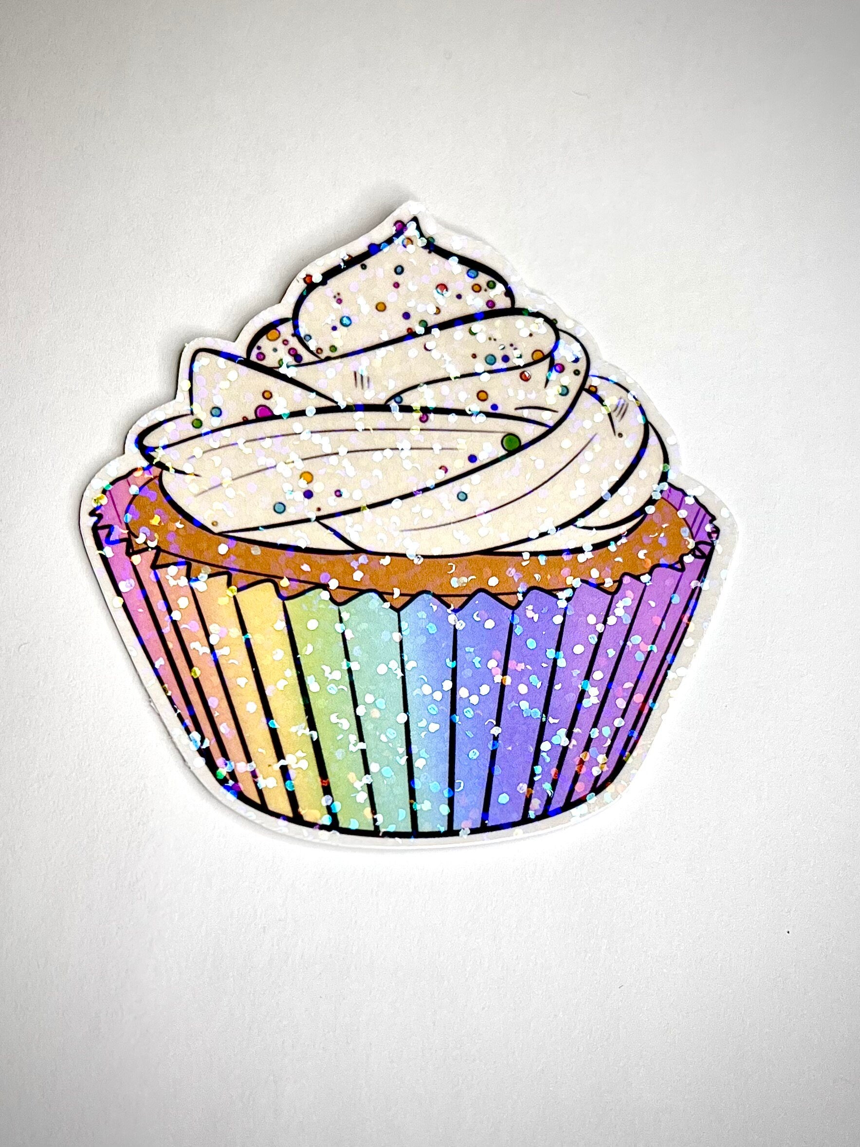 Cupcake Vinyl Sticker - Waterproof vinyl decal for laptops, mirrors, tumblers and more