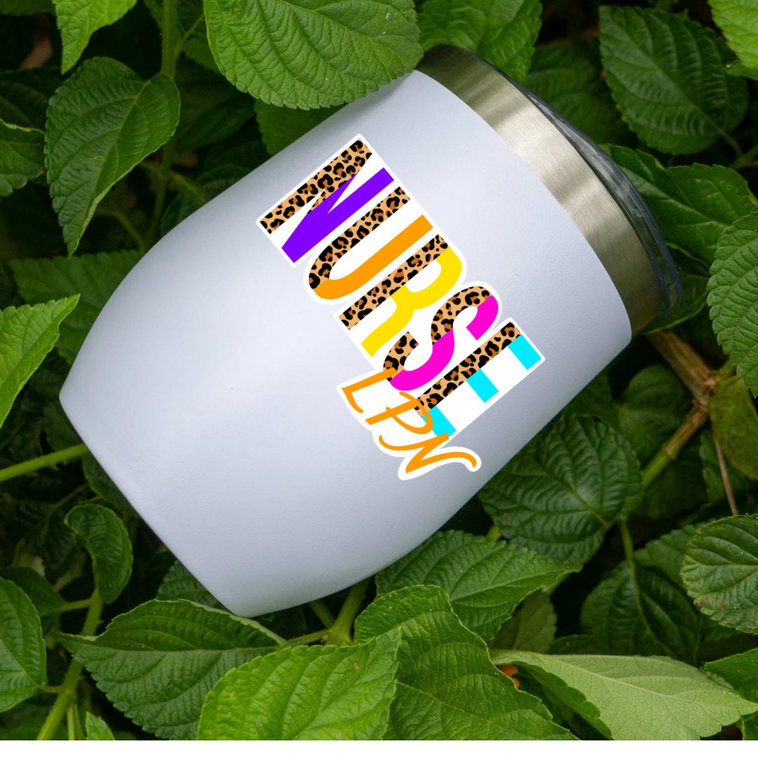 Nurse LPN Cheetah Print Sticker: Waterproof Laptop Decal