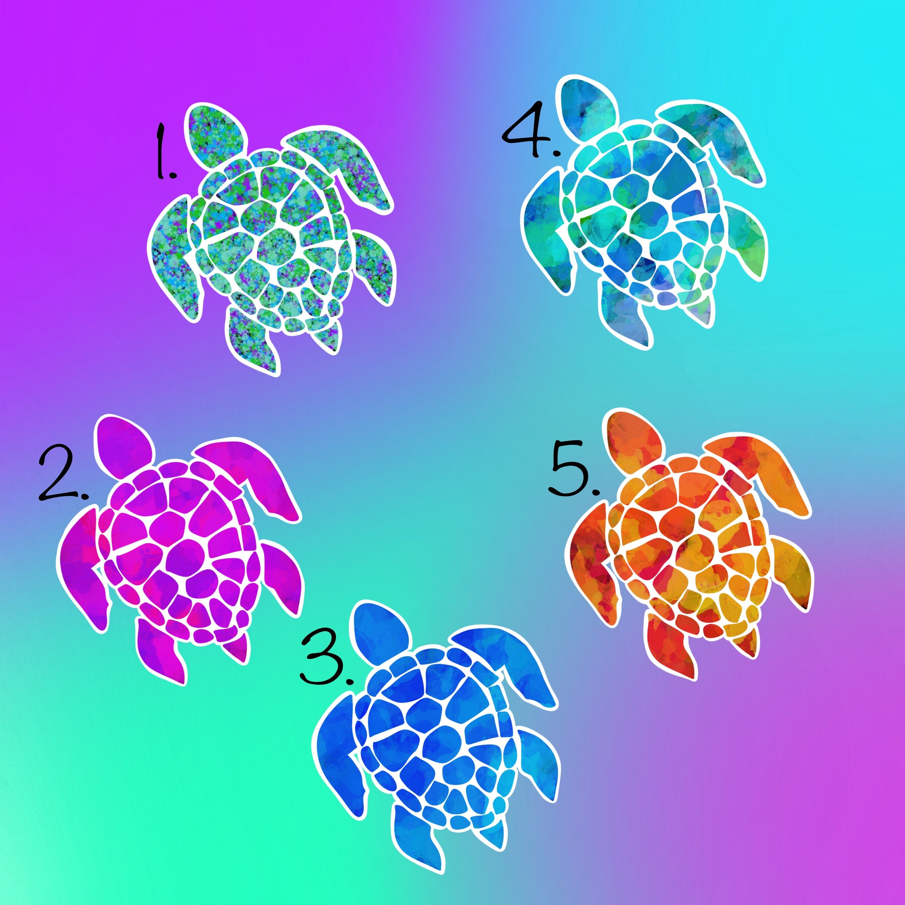 Sea turtle vinyl sticker - waterproof vinyl decal for tumblers, notebooks, laptops, and more
