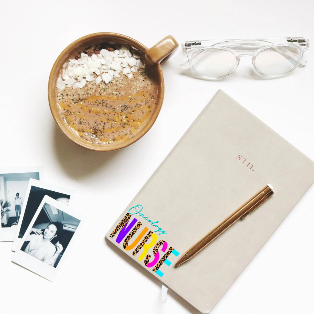 Oncology Nurse Cheetah Print Waterproof Vinyl Sticker