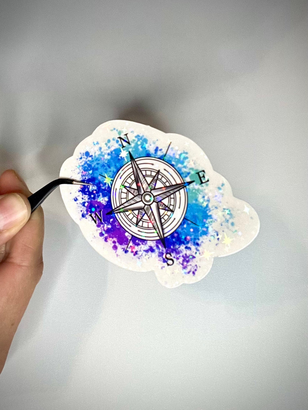 Compass vinyl sticker - waterproof decal for laptops, notebooks, tumblers, and more