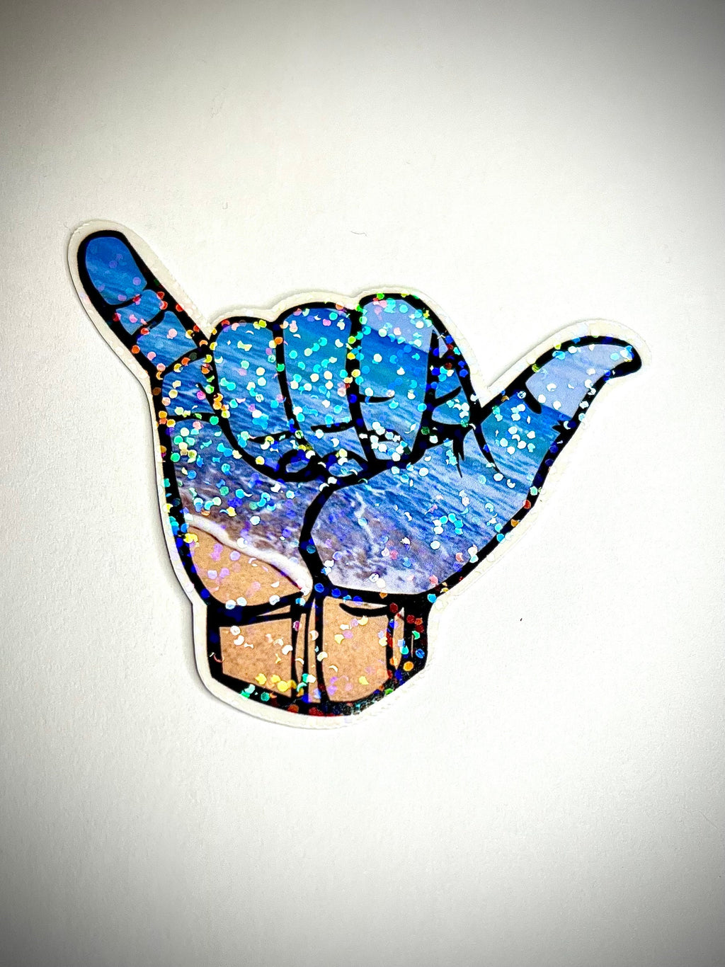 Hang loose ocean sticker - vinyl waterproof decal for tumblers, laptops, mirrors, and more