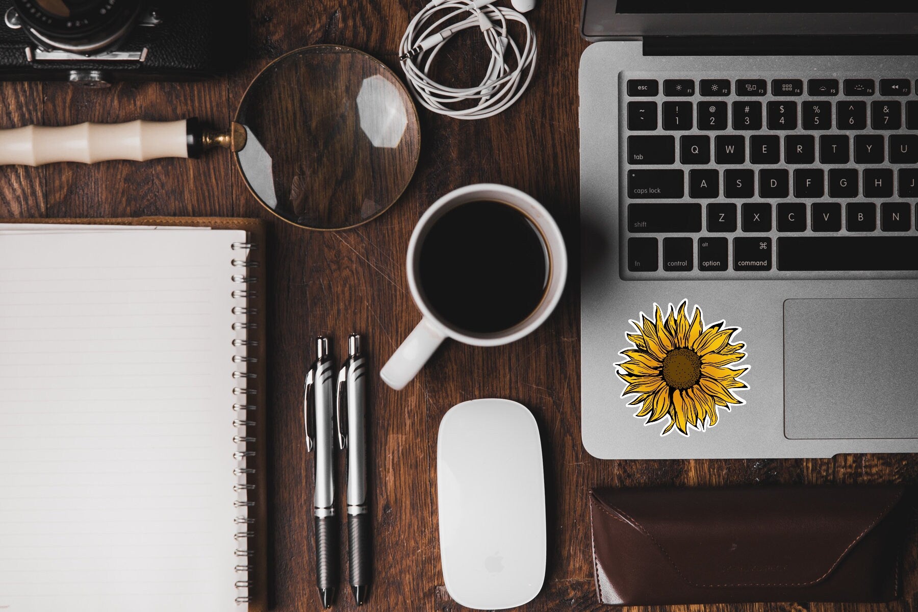 Sunflower vinyl sticker - waterproof vinyl decal for laptops, mirrors, tumblers, and more