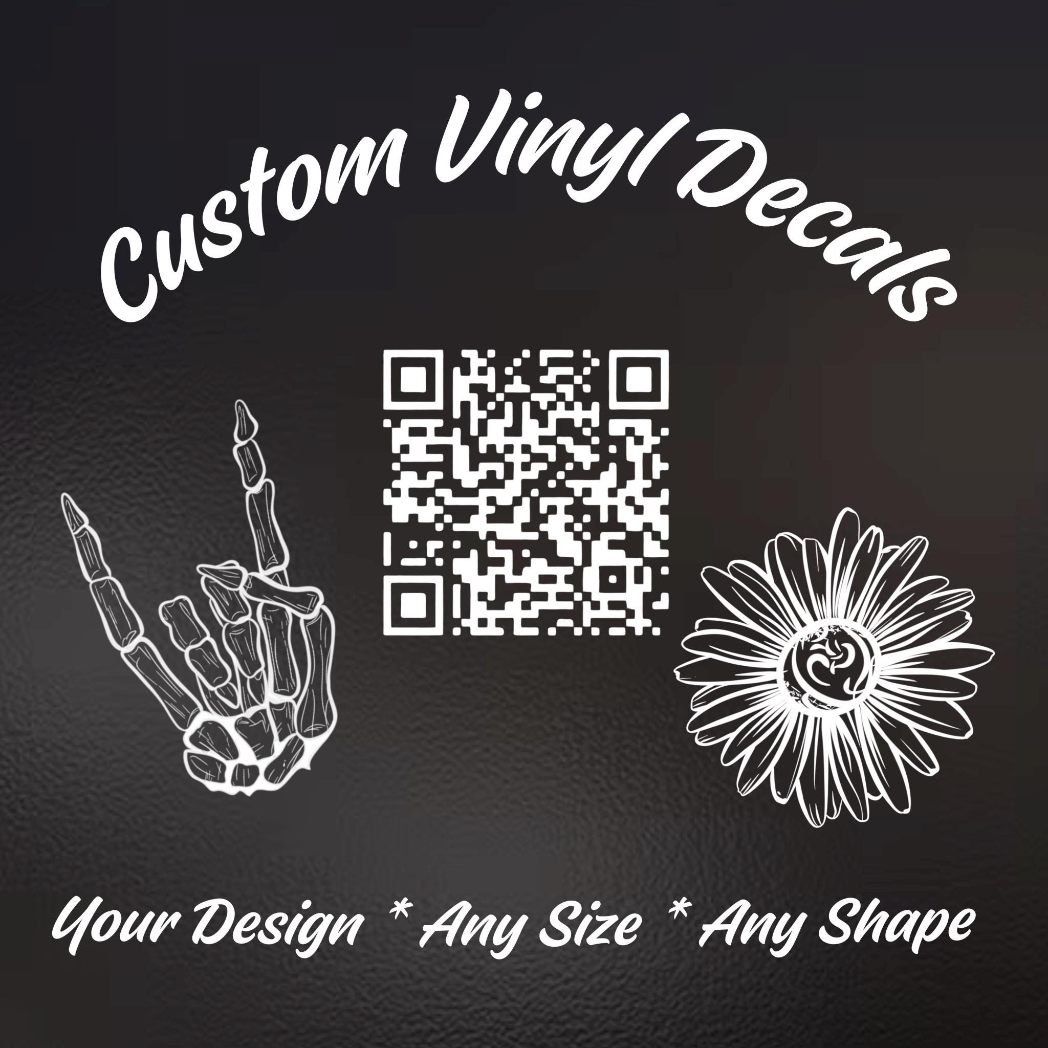 Custom Vinyl Decals | Personalized Image, Logo, Design, or Name | Indoor/Outdoor