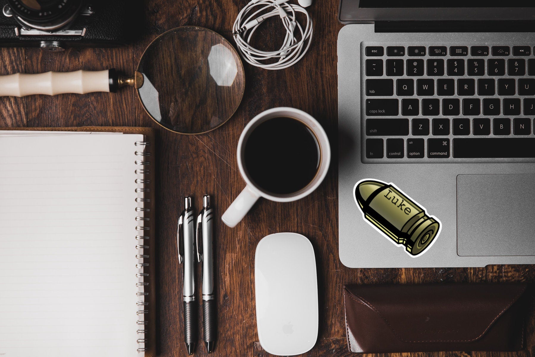 Personalized Vinyl Bullet Sticker - Waterproof vinyl decal for laptops, mirrors, tumblers, and more