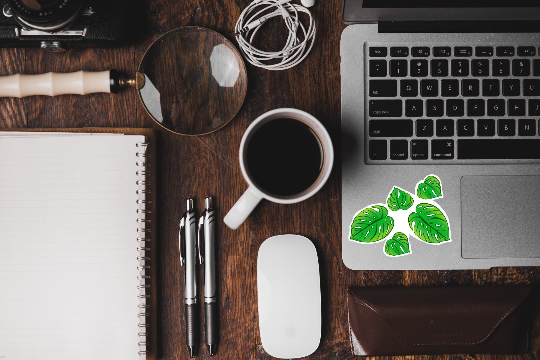 Jungle leaves vinyl sticker - waterproof decal for laptops, mirrors, tumblers, and more