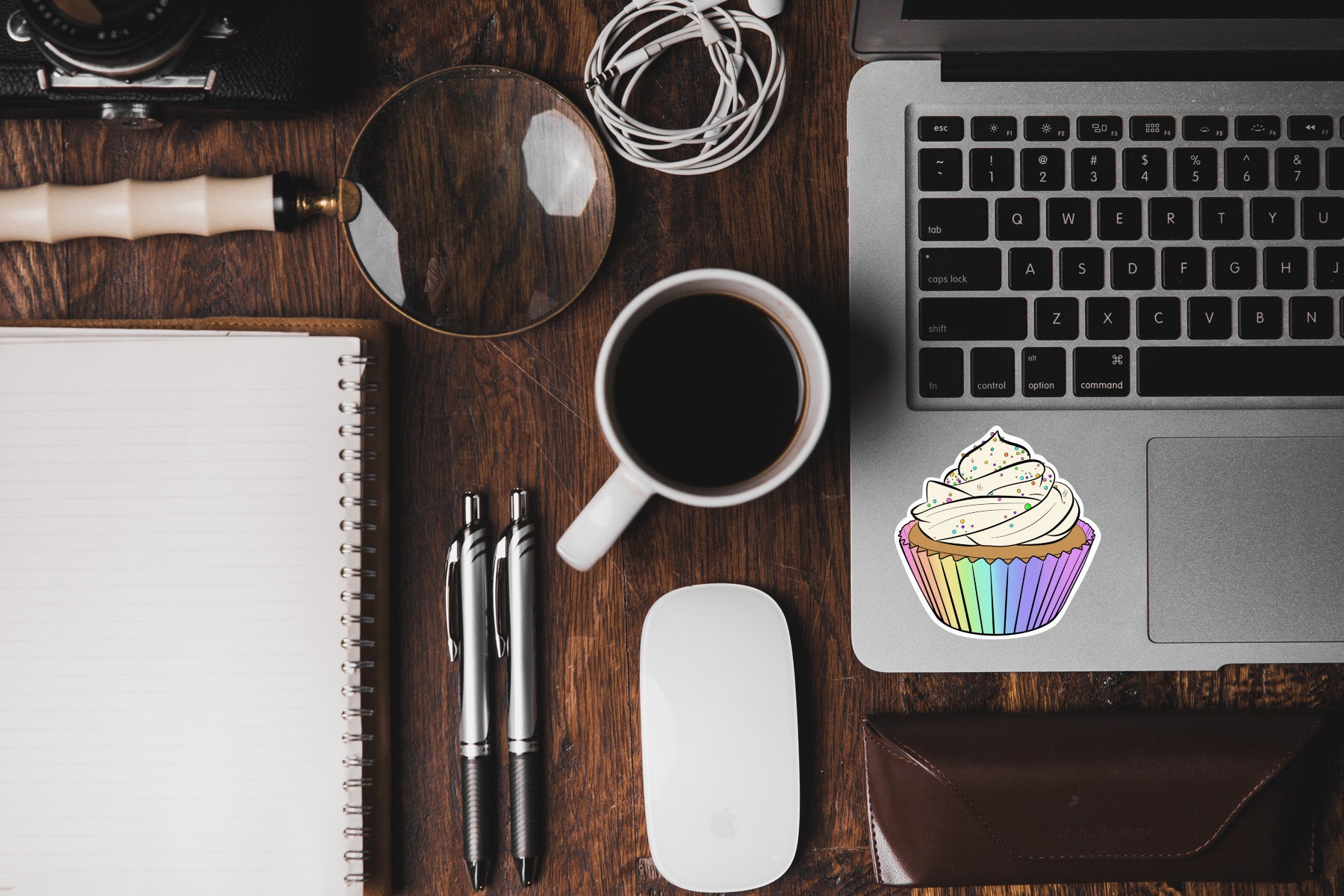 Cupcake Vinyl Sticker - Waterproof vinyl decal for laptops, mirrors, tumblers and more