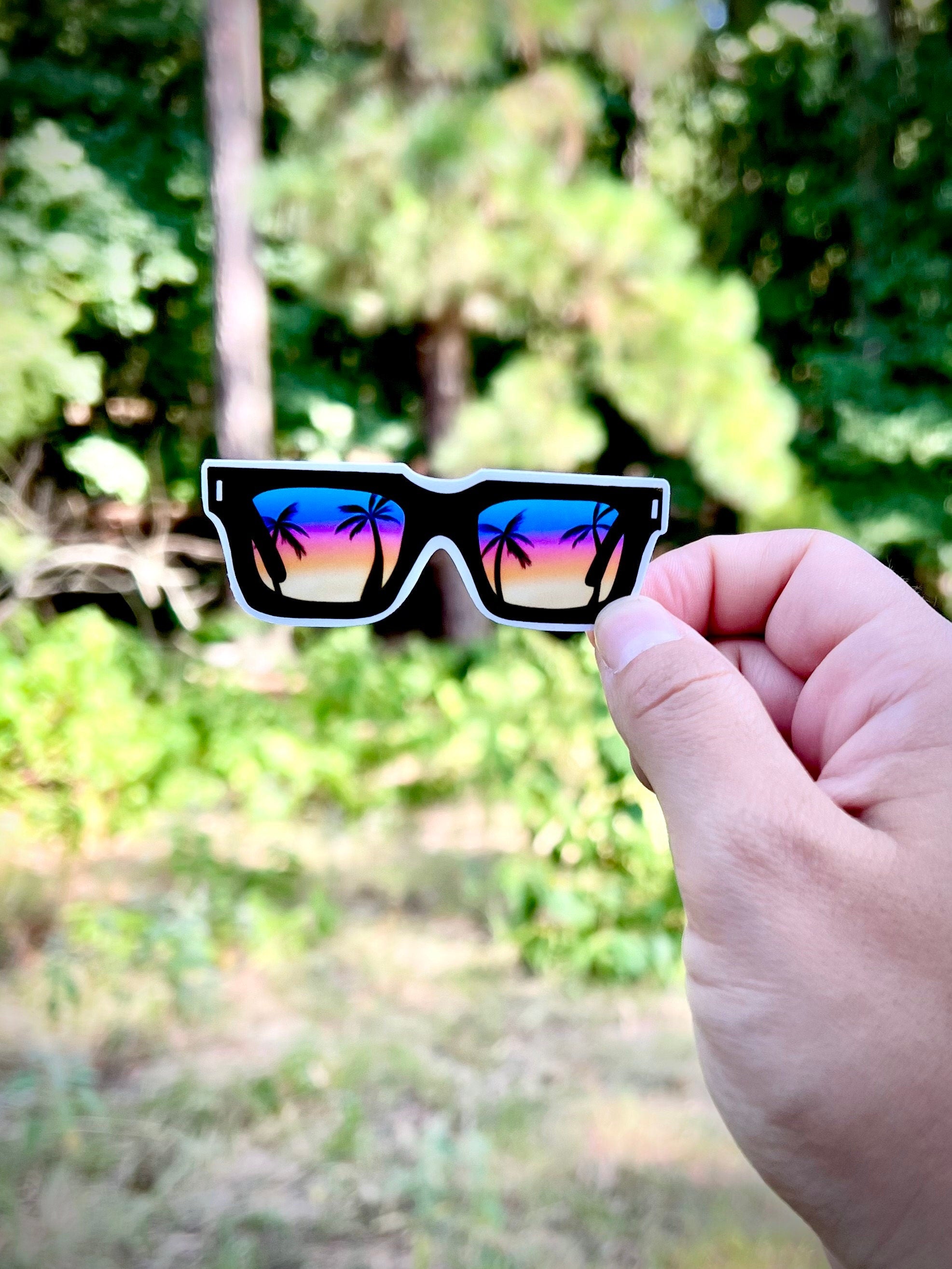 Beach Sunglasses Sticker - waterproof vinyl decal