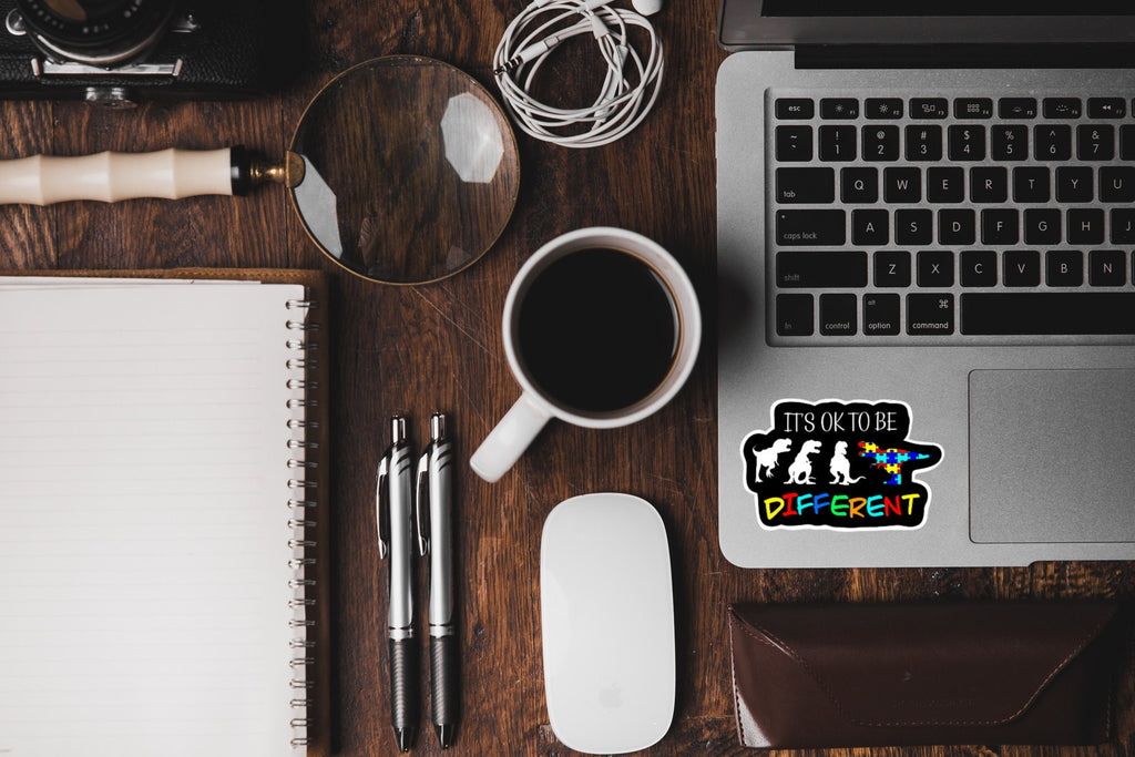 Autism Awareness Dinosaur Sticker: Waterproof Vinyl Decal