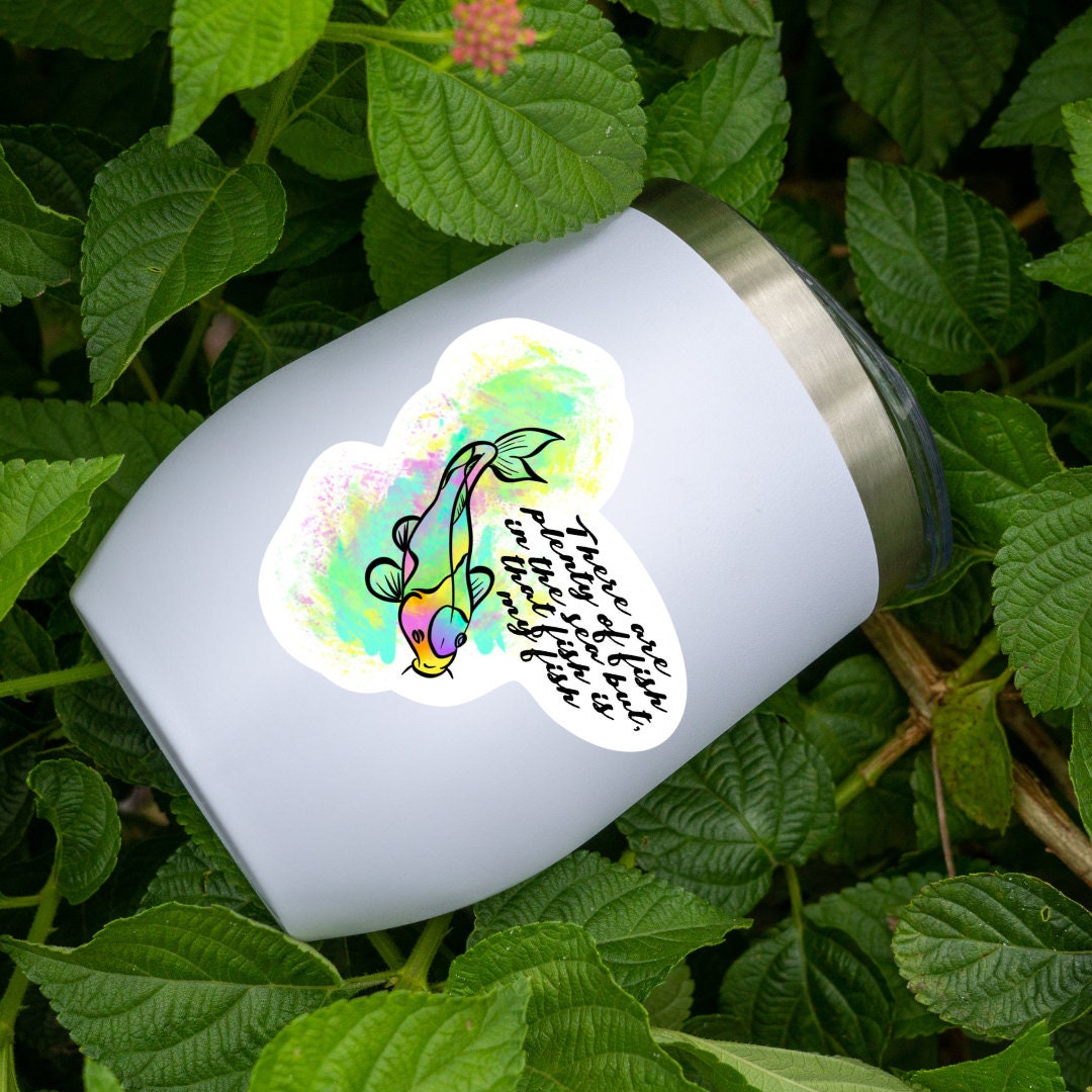 Rainbow Fish Vinyl Sticker | Waterproof Laptop Decal