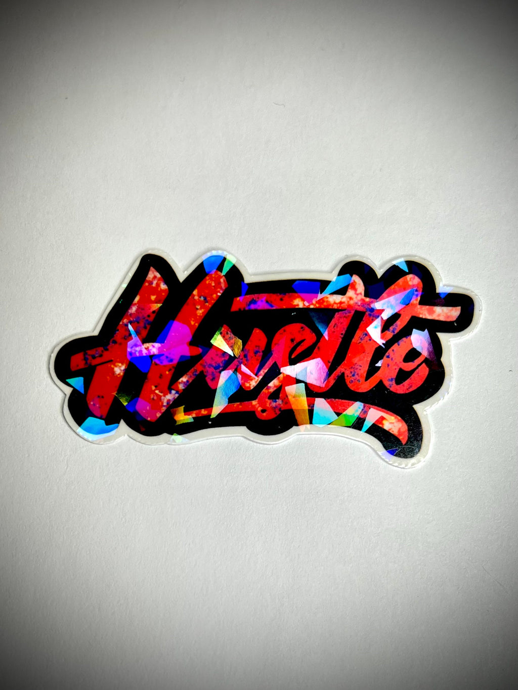 Motivational Hustle Sticker - Waterproof vinyl decal for laptops, mirrors, tumblers, and more