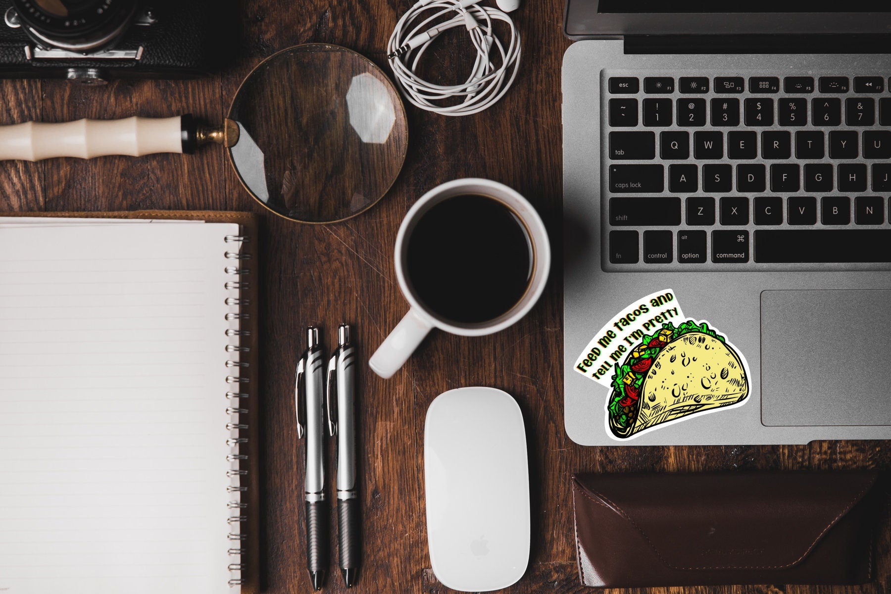 Taco sticker - waterproof vinyl decal for laptops, water bottles, notebooks, and more