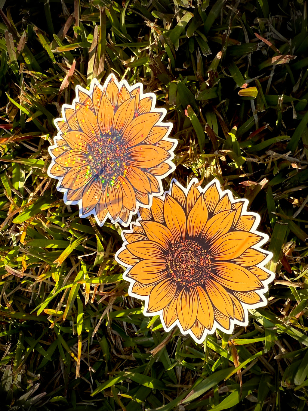 Sunflower Vinyl Sticker | Cute Floral Decal | Waterproof Car Laptop Sticker | Aesthetic Nature Sticker | Gift for Plant Lovers