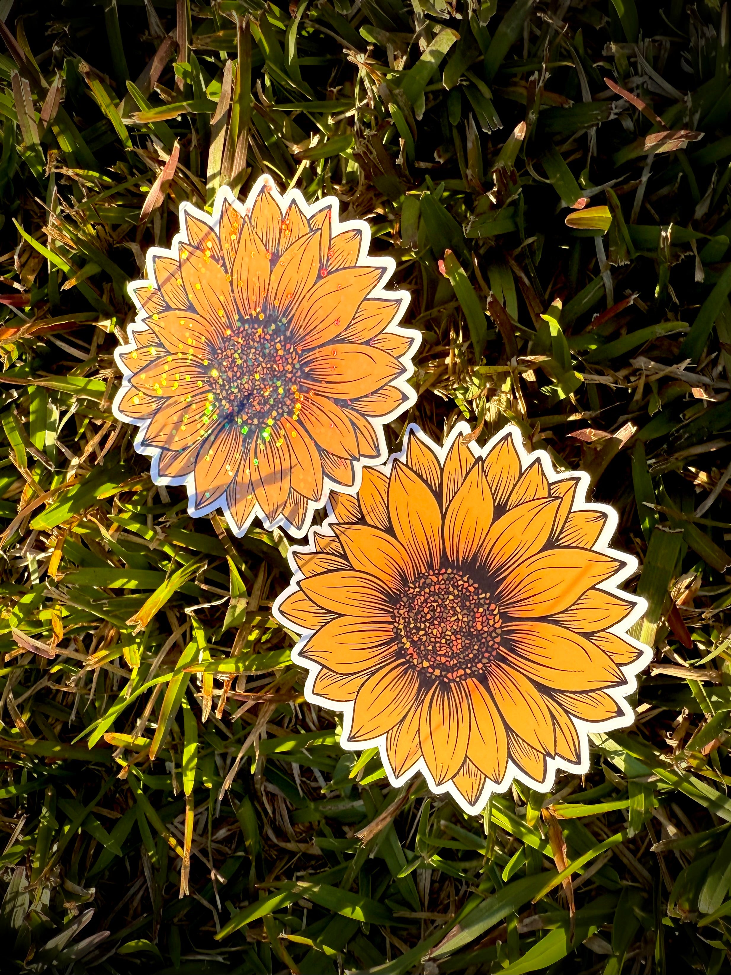 Sunflower Vinyl Sticker | Cute Floral Decal | Waterproof Car Laptop Sticker | Aesthetic Nature Sticker | Gift for Plant Lovers