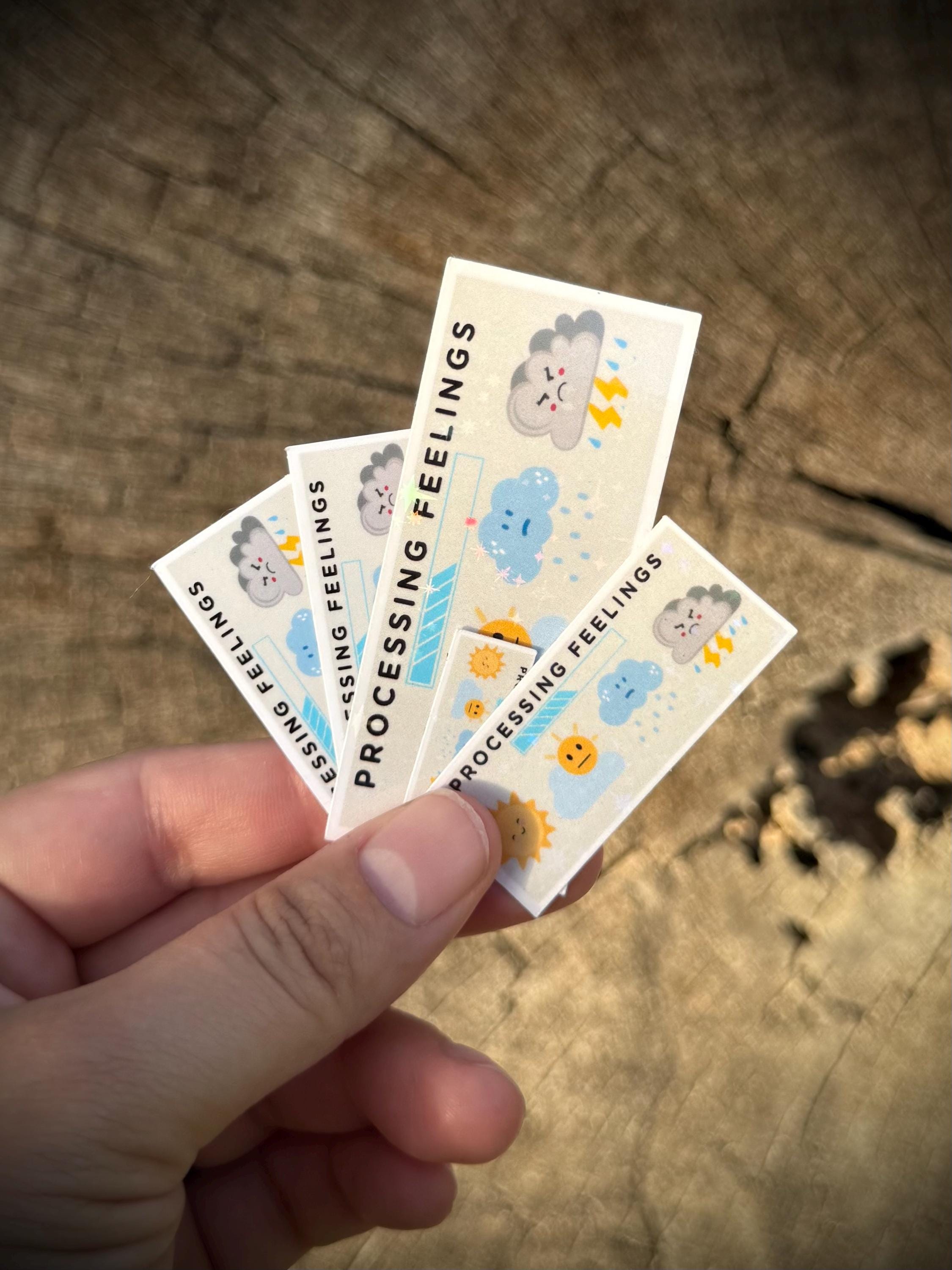 Processing feelings sticker - Waterproof decals for laptops, mirrors, tumblers, and more