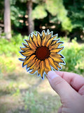 Sunflower vinyl sticker - waterproof vinyl decal for laptops, mirrors, tumblers, and more