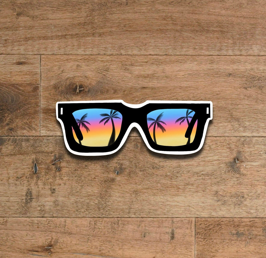 Beach Sunglasses Sticker - waterproof vinyl decal
