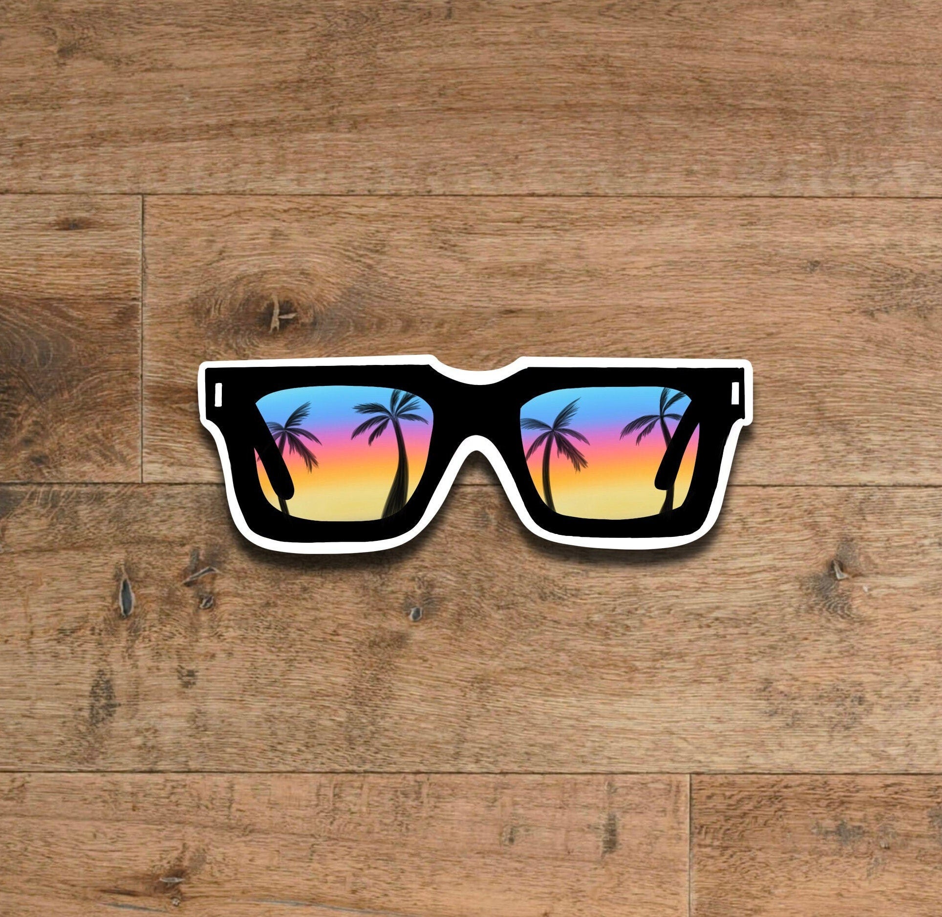 Beach Sunglasses Sticker - waterproof vinyl decal