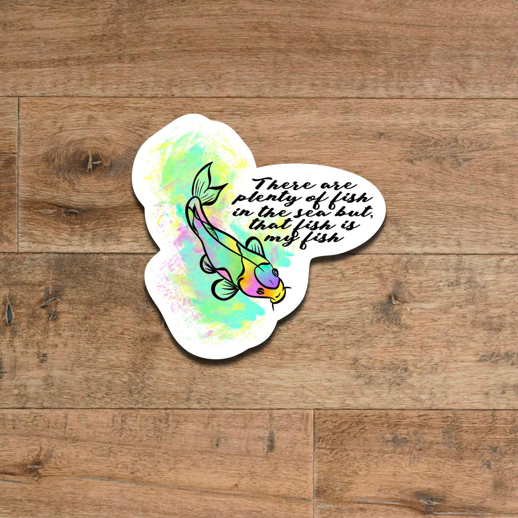 Rainbow Fish Vinyl Sticker | Waterproof Laptop Decal