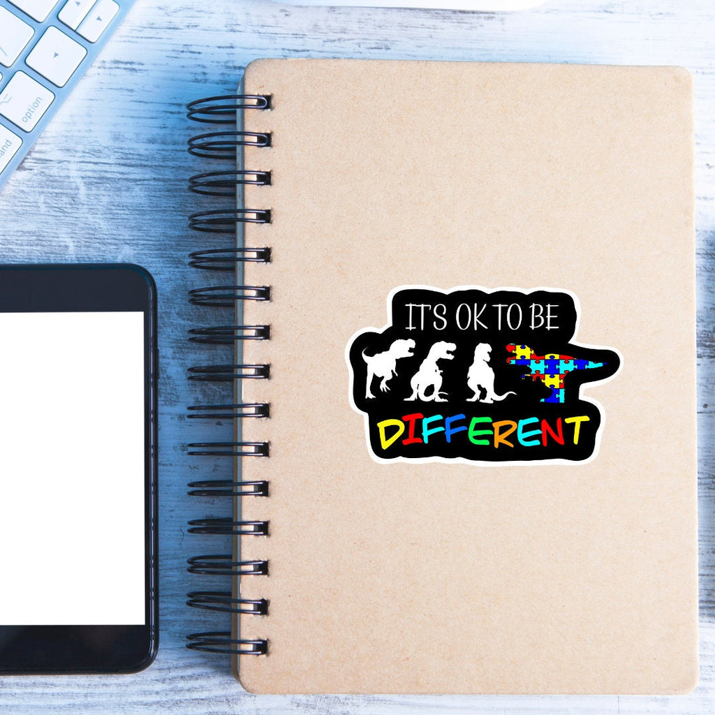 Autism Awareness Dinosaur Sticker: Waterproof Vinyl Decal