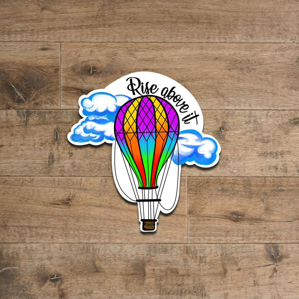 Hot Air Balloon Sticker: Waterproof Vinyl Decal for Laptop, Tumbler