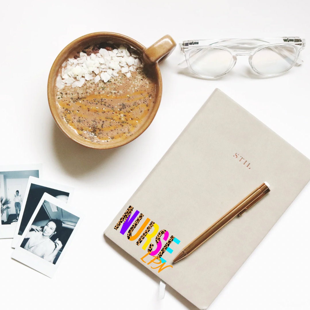 Nurse LPN Cheetah Print Sticker: Waterproof Laptop Decal