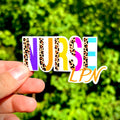 Nurse LPN Cheetah Print Sticker: Waterproof Laptop Decal