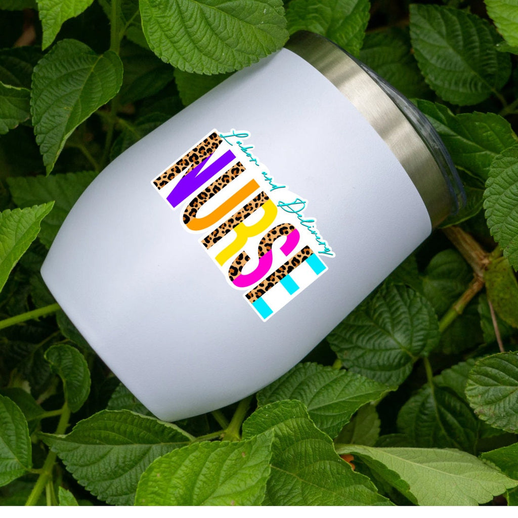 Labor & Delivery Nurse Cheetah Print Sticker: Waterproof Laptop Decal