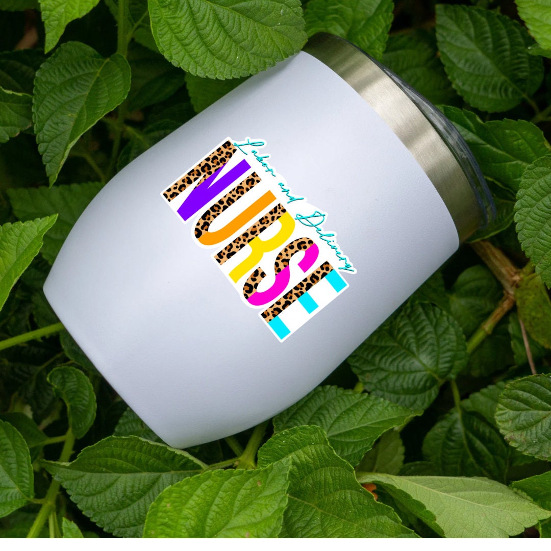 Labor & Delivery Nurse Cheetah Print Sticker: Waterproof Laptop Decal