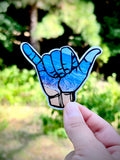 Hang loose ocean sticker - vinyl waterproof decal for tumblers, laptops, mirrors, and more