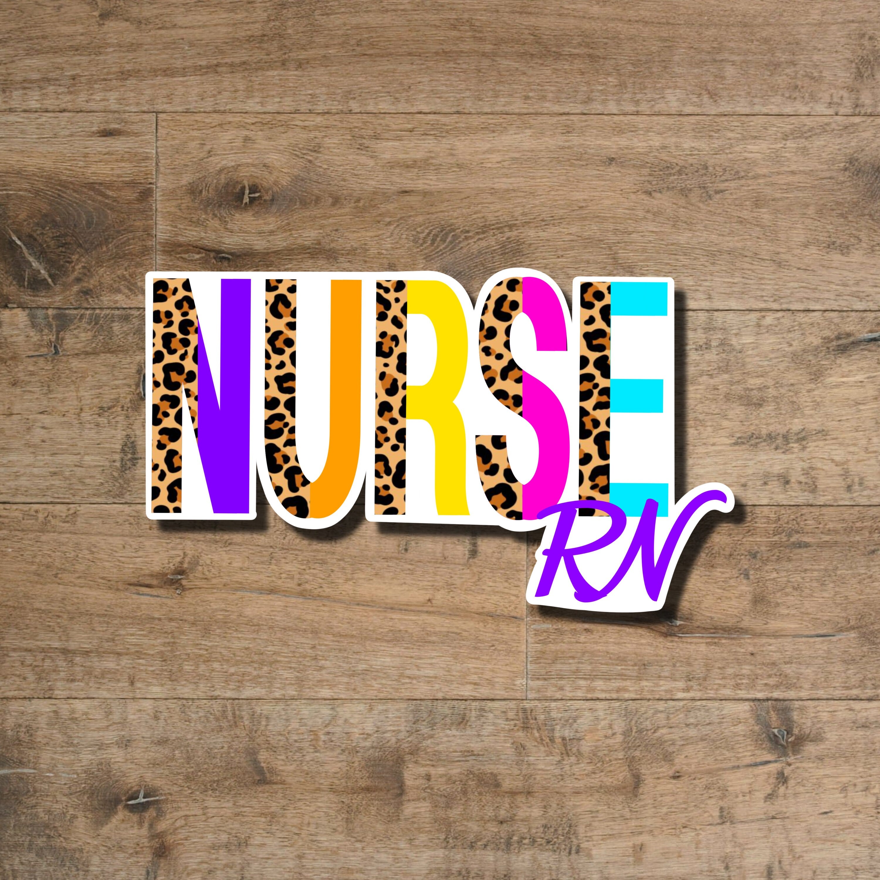 Cheetah Print RN Sticker: Waterproof Laptop Decal