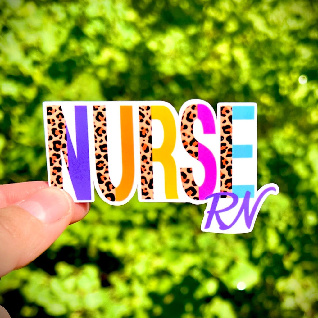 Cheetah Print RN Sticker: Waterproof Laptop Decal