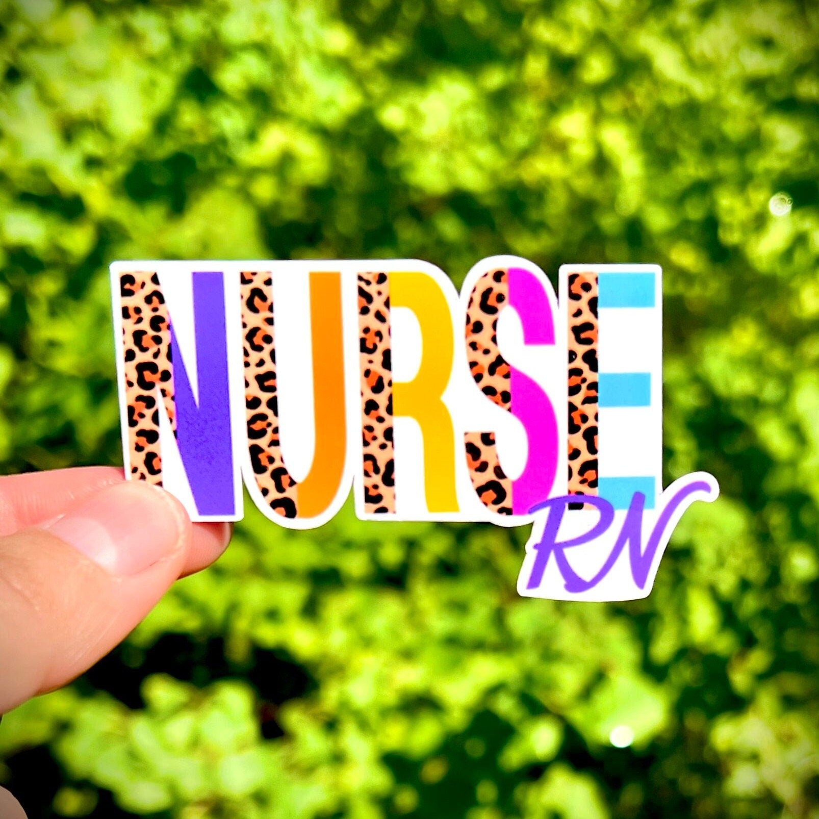 Cheetah Print RN Sticker: Waterproof Laptop Decal