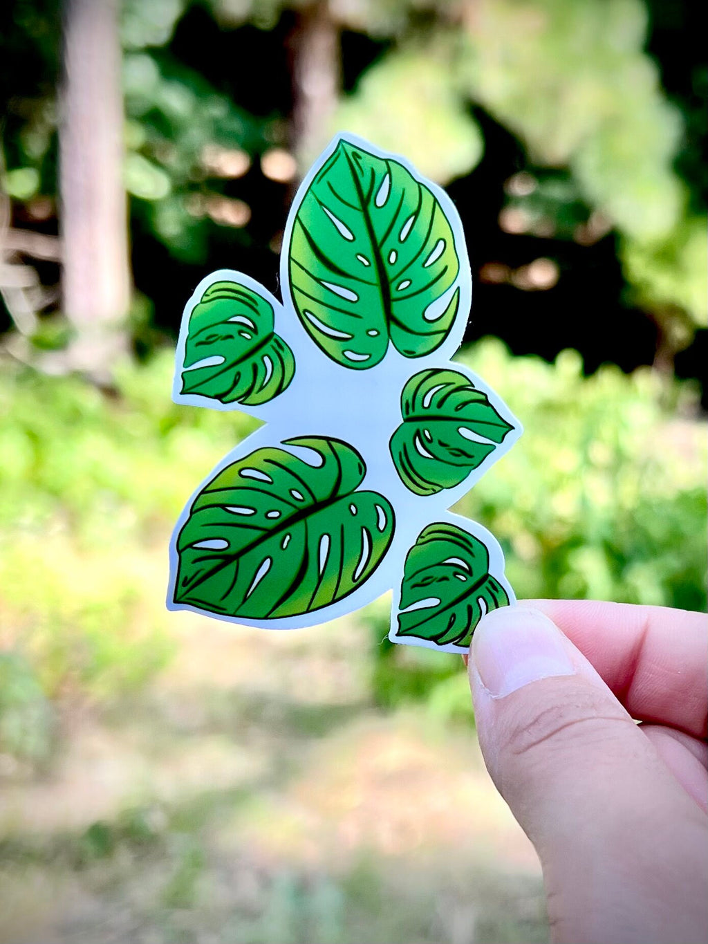 Jungle leaves vinyl sticker - waterproof decal for laptops, mirrors, tumblers, and more